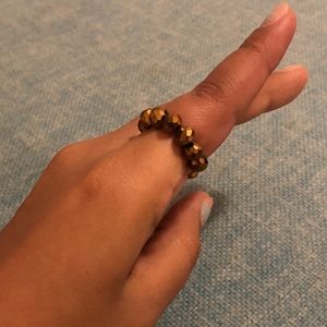 Classy glass beaded bronze rings | available in multiple colors! 🖤